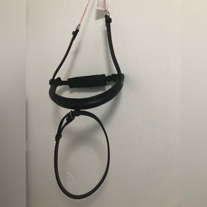 Aramas noseband oversize black with crank and silver buckles